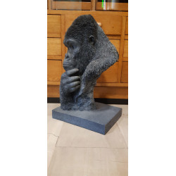 STATUA GORILLA PENSATORE IN RESINA