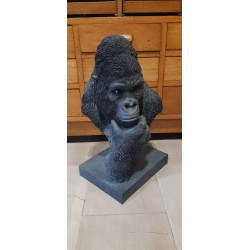 STATUA GORILLA PENSATORE IN RESINA