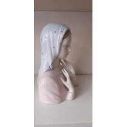 MEZZO BUSTO MADONNA PORCELLANA(MADE IN ITALY)