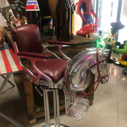 POLTRONA DA BARBIERE  CAVALLUCCIO PER BAMBINI COLORE BORDEAUX