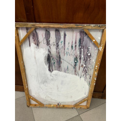 QUADRO artista contemporaneo sui toni del ROSSO