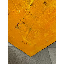 QUADRO artista contemporaneo sui toni del GIALLO