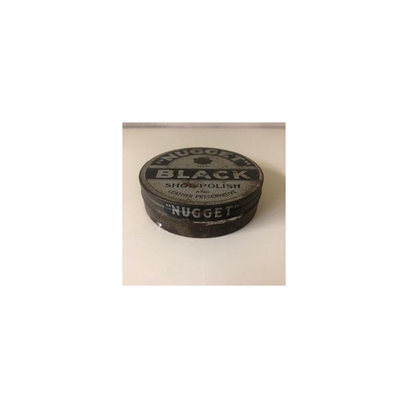 Scatola di latta "Nugget black" - shoe polish