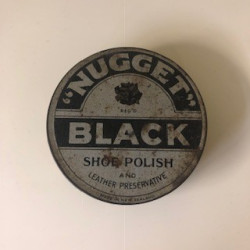 Scatola di latta "Nugget black" - shoe polish
