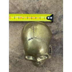 FUSIONE ORIENTALE, TESCHIO IN METALLO DORATO