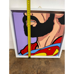 SUPERMAN CON LA BARBA quadro di Olga Tkatchenko