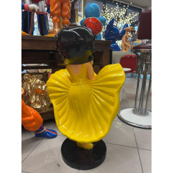 STATUA BETTY BOOP IN ABITO GIALLO -H 92 cm