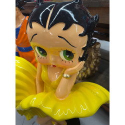 STATUA BETTY BOOP IN ABITO GIALLO -H 92 cm