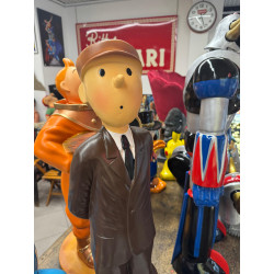 STATUA TINTIN E MILOU IN RESINA,  H 85 cm