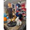 STATUA TINTIN E MILOU IN RESINA,  H 85 cm