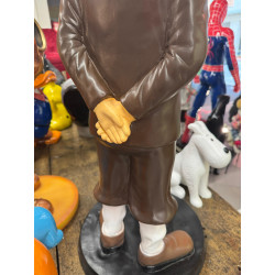 STATUA TINTIN E MILOU IN RESINA,  H 85 cm