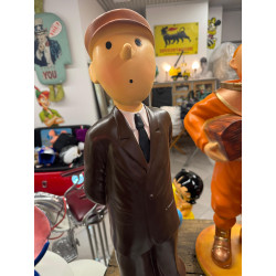STATUA TINTIN E MILOU IN RESINA,  H 85 cm