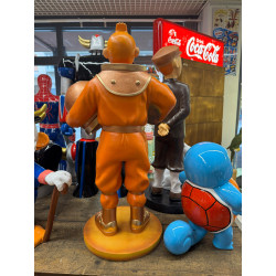 STATUA TINTIN ASTRONAUTA  IN RESINA,  H 86 cm