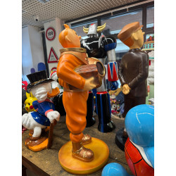 STATUA TINTIN ASTRONAUTA  IN RESINA,  H 86 cm