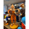 STATUA TINTIN ASTRONAUTA  IN RESINA,  H 86 cm