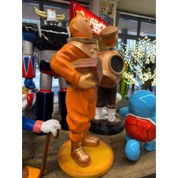 STATUA TINTIN ASTRONAUTA  IN RESINA,  H 86 cm