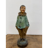 STATUA  IN GESSO INGLESE  SCULTURA PIERROT