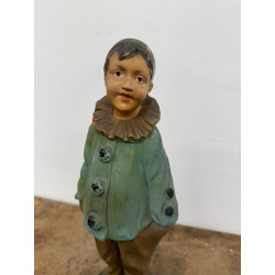 STATUA  IN GESSO INGLESE  SCULTURA PIERROT