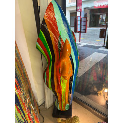 SCULTURA TESTA DI CAVALLO  POP ART