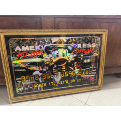 QUADRO CON STAMPA AMERICAN EXPRESS
