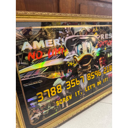 QUADRO ARTISTICO CON STAMPA AMERICAN EXPRESS