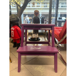 CONVERSE, SGABELLO IN LEGNO , COLORE VIOLA