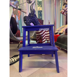 CONVERSE, SGABELLO IN LEGNO , COLORE BLU