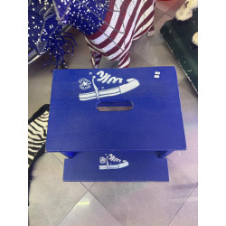 CONVERSE, SGABELLO IN LEGNO , COLORE BLU