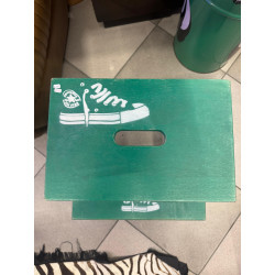 CONVERSE, SGABELLO IN LEGNO , COLORE VERDE