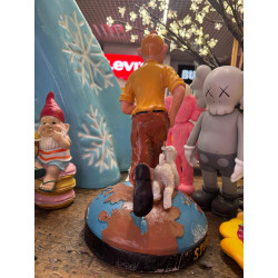STATUA TINTIN E MILOU  H 42 cm