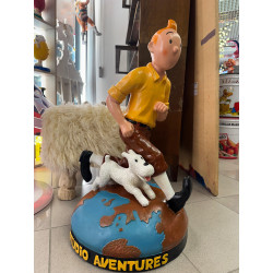STATUA TINTIN E MILOU H.85cm