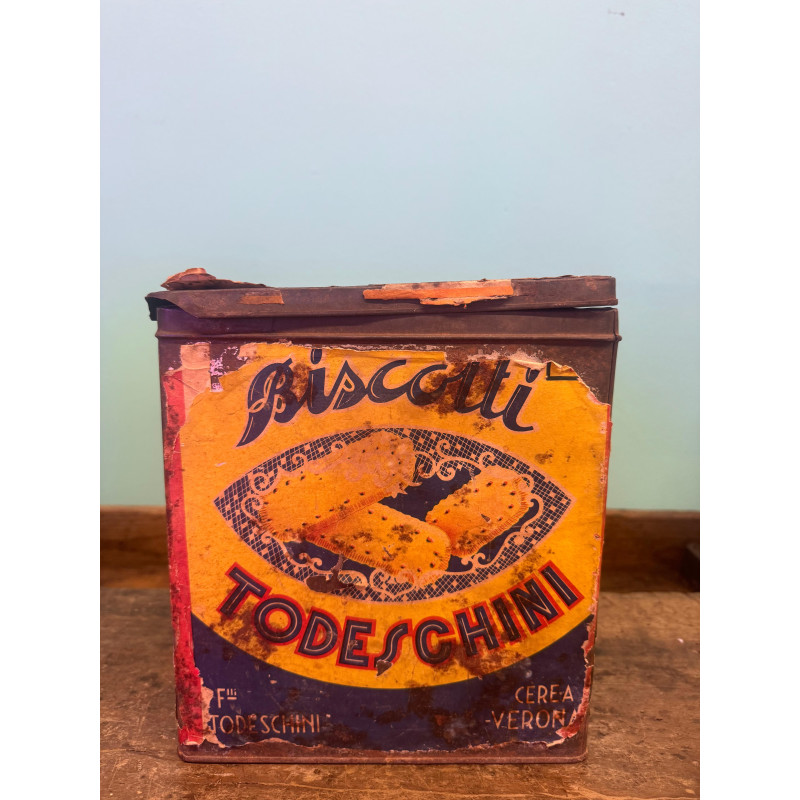 SCATOLA IN LATTA BISCOTTI TODESCHINI SCATOLA IN LATTA BISCOTTI TODESCHINI