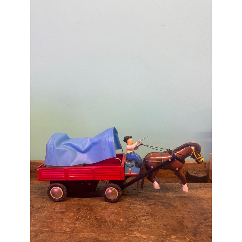TIN TOY - COUNTRY HORSE CART TIN TOY - COUNTRY HORSE CART